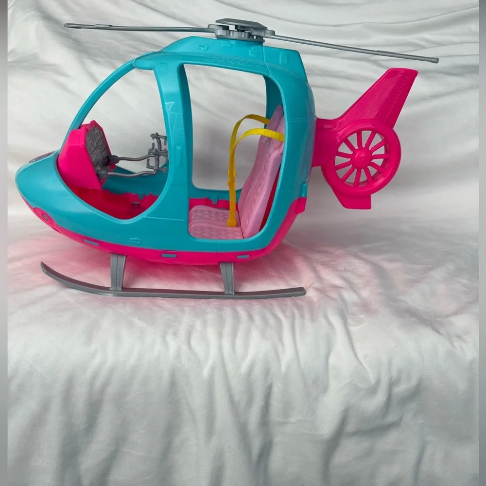 Mattel Pink and Blue Helicopter Vehicle Toy